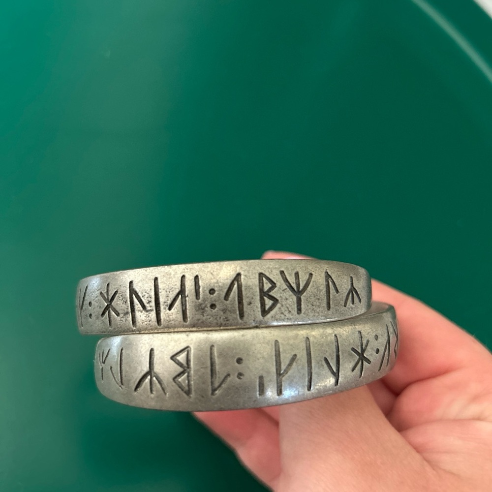 Vintage Norwegian pewter bracelet - Picture 2 of 8